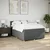 Vidaxl Box spring postelja z vzmetnico temno siva 140x200 cm blago
