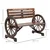 SONNENH Vrtni stol, 105.5 x 56 x 79 cm, les, rjava, nasloni za roke, za vrt ali teraso