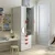 SMASTAD / PLATSA Garderober, bela s okvirom/s 2 fioke, 60x57x181 cm