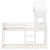 vidaXL vidaXL Pograd s streho bel 90x190 cm trdna borovina, (21243189)