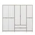 Hanah home Ormar Elina 232x208x52cm Belo-Bež