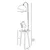Opviq 534LUN2118 Podna lampa, Crna