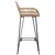 vidaXL Barski stol 2 pcs Naravna 55 x 52 x 92 cm Ratan in železo