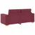Vidaxl Dvosed vinsko rdeč 180x77x82 cm blago