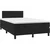 VIDAXL Box spring postelja z vzmetnico LED črna 120x190 cm žamet