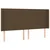 Vidaxl Box spring postelja z vzmetnico LED temno rjava 180x200cm blago