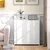 HOMCOM HOMCOM Jedilna miza MDF, jeklo 91D x 78,5Š x 93V cm bela, (5000242577)