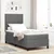 Vidaxl LED Box Spring Postelja Svetlo siva in bela. 80 x 200 cm