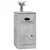 Bočni ormarić s ladicom siva boja betona 40 x 50 x 75 cm drveni