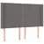 Krevet box spring s madracem LED sivi 140x190cm od umjetne kože