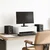 Stalak za monitor s ladicama bijeli 50 x 27 x 15 cm drveni