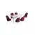 Hanah Home Set Trpezarijski sto i 6 stolica Han, Bordo-beli