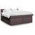 Vidaxl Box spring postelja z vzmetnico temno rjava 180x200 cm blago