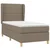 Vidaxl Box spring postelja z vzmetnico taupe 90x190 cm blago