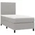 vidaXL Box spring postelja z vzmetnico LED sv. siva 100x200 cm blago