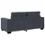 Vidaxl Dvosed temno siv 180x77x82 cm žamet