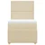 Vidaxl Box spring postelja z vzmetnico krem 90x200 cm blago
