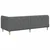 Vidaxl Kotna postelja Temno siva 80 x 200 cm blago