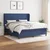 Vidaxl Box spring postelja z vzmetnico modra 160x200 cm blago