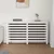 Vidaxl Pokrov za radiator bela 153x19x84 cm trdna borovina