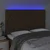LED uzglavlje tamnosmeđe 144x7x118/128 cm od tkanine