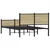 Vidaxl Kovinski posteljni okvir brez vzmetnice sonoma hrast 140x190 cm