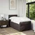 Vidaxl Box spring postelja z vzmetnico temno rjava 90x200 cm blago