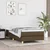 Vidaxl Box spring postelja z vzmetnico temno rjava 90x200 cm blago