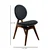 Hanah Home Touch v2 Anthracite Stolica, 2 komada, Crno-braon