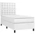 Vidaxl Box spring postelja z vzmetnico LED bel 100x200 cm umetno usnje