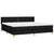 Vidaxl Box spring postelja z vzmetnico črn 200x200 cm blago