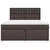 Vidaxl Box spring postelja z vzmetnico temno rjava 180x200 cm blago