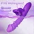 SuperLove 3in1 G-Spot Wiggling & Biting & Licking Rabbit Vibrator Purple
