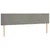 LED uzglavlje svjetlosivo 180x5x78/88 cm baršunasto