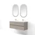 Skye Decor Set kupatilskog ormarića sa umivaonikom i ogledalom, 2 dela, Sivi