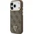 Maska Guess 4G Triangle Logo MagSafe za iPhone 17 Pro zlatno braon