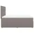 vidaXL Box spring postelja z vzmetnico taupe 140x190 cm blago