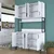 Hanah Home Komoda JE173 3287, 120x198.6x40 cm, Bela