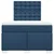 Vidaxl Box spring postelja z vzmetnico modra 120x190 cm blago