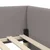 Vidaxl Kotna postelja z vzglavjem Taupe 90 cm x 190 cm blago