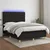 Vidaxl Box spring postelja z vzmetnico LED črna 140x200 cm blago