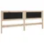 Vidaxl Tapecirano vzglavje z vzglavjem Rjava 200 cm Masivno borovo les