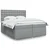 Vidaxl Box spring postelja z vzmetnico svetlo siva 200x200 cm blago