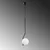 Opviq Luster Tulip-13818, 15cm, IP20, Belo-crni