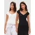 Bershka Majica  črna / bela