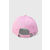 Otroška bombažna bejzbolska kapa Karl Lagerfeld roza barva