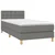 Vidaxl Box spring postelja z vzmetnico LED temno siva 100x200 cm blago