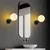Opviq Zidna lampa Antler-15016, 15x29x23cm, IP20, Crno-bela