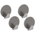 Set 4x inox samolepilnih kljukic - kavljev
