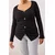 Trendyol Curve Ženska bluza Tbbaw26Af00029, Crna